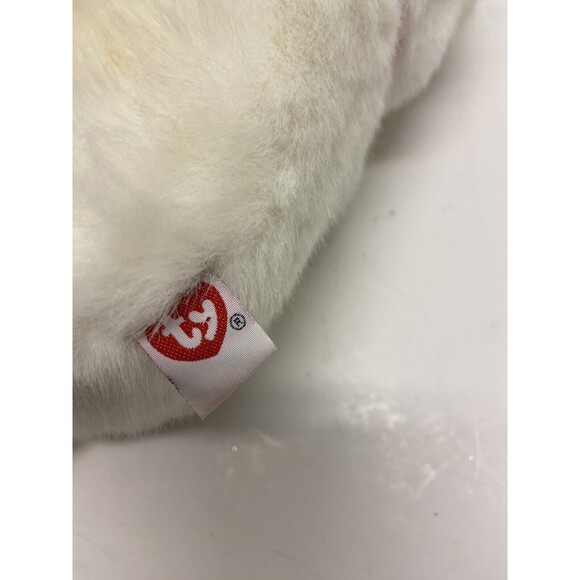 Ty Classics Vintage Plush Bear White Romeo with Red Bow Bear - Picture 6 of 9